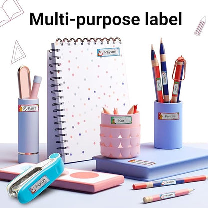 ORGBRO X1 Label Maker Tape, Genuine Thermal Label Print Paper 0.47"×1.57"(12×40mm), Standard Laminated Office Labeling Tape Replacement, 160 Tapes/Roll, 3-Roll, Joyful Patterns