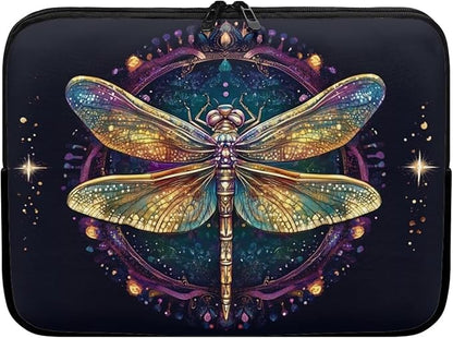 Dragonfly Printed Computer Bags for Laptops for Women, Large Capacity Computer Carrying Cover Laptop Briefcase, 12 Inch Water Resistant Laptop Case Portable Computer Case Bag