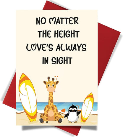 Cheerin Anniversary Day Cards for Him and Her - Funny Hilarious Greeting Card with Envelope - Birthday Card for Husband Wife Girlfriend Boyfriend