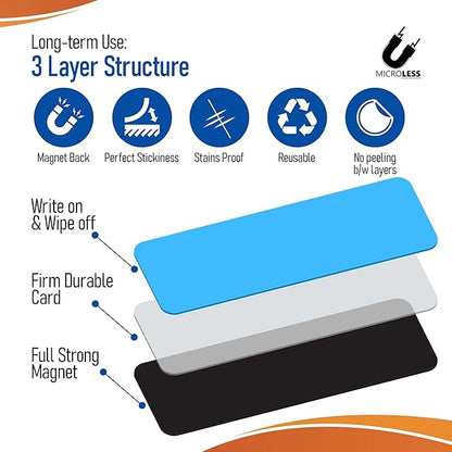 Dry-Erase Magnetic Labels Full Colored 4 x 2 inch