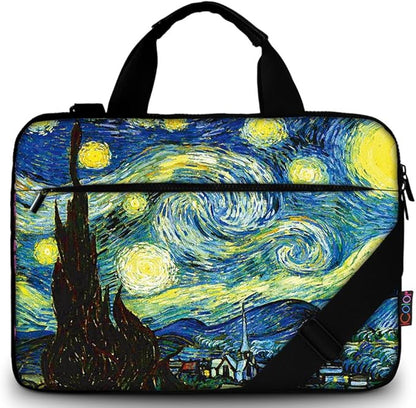 icolor 15" Laptop Shoulder Bag Sleeve Holder,14.2" 15.4 inch Computer Tablet Canvas Handbag Case Notebook Messenger Briefcase