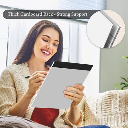 6 Pack Legal Pads 8.5 x 11 Colored Note Pads 8.5 x 11 Pink Notepad Perforated Writing Pads 8.5 x 11 Lined Paper Pads of Paper Wide Ruled 30 Sheets Notebook To Do List for School, Office, Home