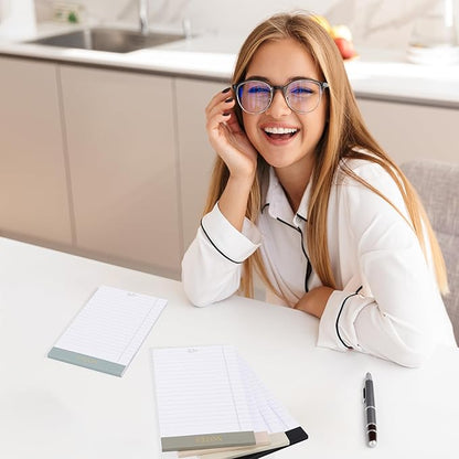 ZICOTO Aesthetic Note Pads Set Of 5 - Quality 5x8 inch Lined Legal Pads For Women Or Men - The Perfect Writing Notepads and Office Desk Supplies to Easily Organize Your To-Do Lists