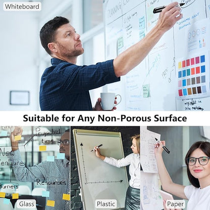 SFAIH Fine Tip Dry Erase Markers - 24 Pack Blue Whiteboard Erasable Markers Bulk for Kids Adults, Ideal for Classroom School Office Home Use on White Board, Non-Toxic Easy Clean