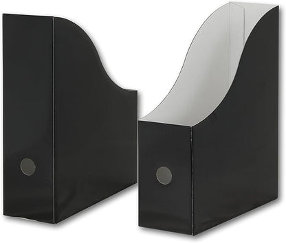 Simple Houseware Black Magazine File Holder Organizer Box (Pack of 6)