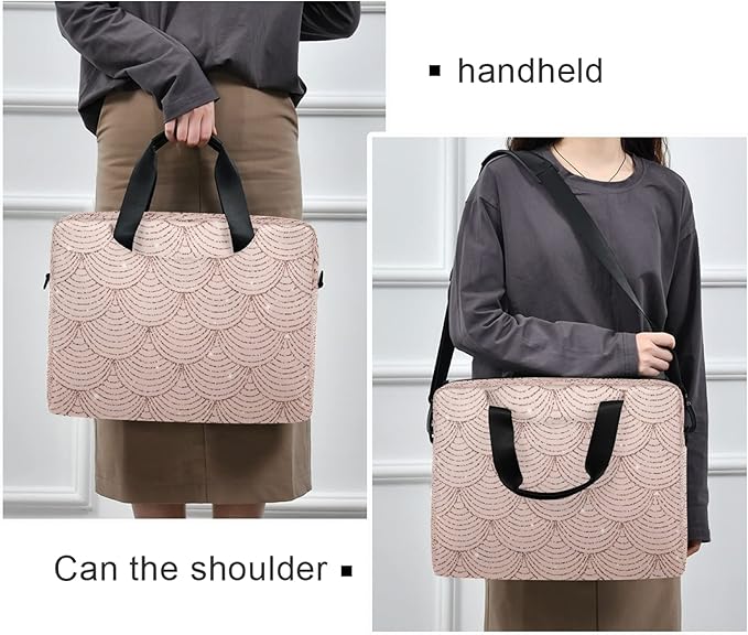 ALAZA Rose Gold Glitter Mermaid Scales Laptop Messenger Bag Case Sleeve Briefcase Women, Multi02