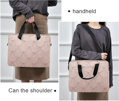 ALAZA Rose Gold Glitter Mermaid Scales Laptop Messenger Bag Case Sleeve Briefcase Women, Multi02