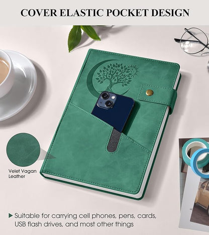 365 Page Thick Lined Journal Notebook for Men Women, A5 Leather Journals for Writing, Hardcover Notebooks for Work, School, Note Taking,Travel, Business,Personal Diary, College Ruled 5.9" x 8.4"