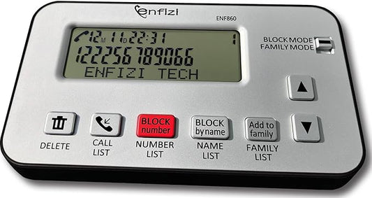Enf860 Call Blocker for Landline Phones, Blacklist/Whitelist Dual Mode, Block spam Calls by Number and Name