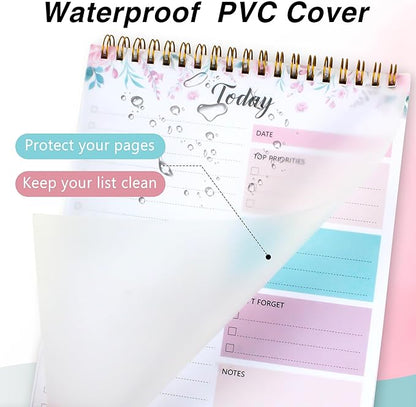 To Do List Notepad - To Do List Notebook for Work with 52 Sheets, 6.5" x 9.8" Checklist Productivity Organizer with Hourly Schedule for Task Management-Roseous
