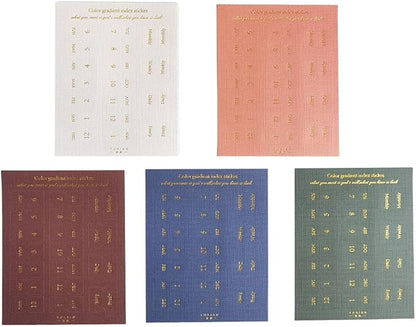 10 Sheets Monthly Adhesive Index Tabs Colorful Monthly Separator Tabs for Office Study Planners Organizations (Knight)