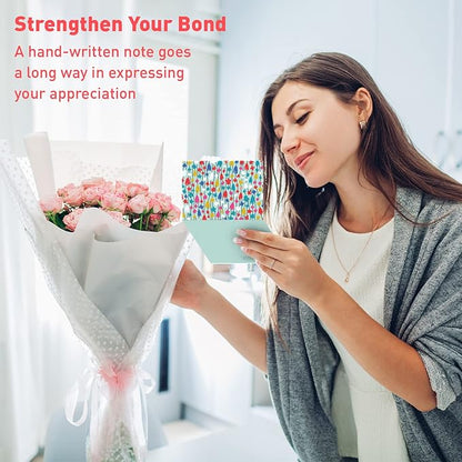 S&O Floral Note Cards and Envelopes Set of 24 - Blank sheets for Handwritten Messages - Floral All Occasion flyers Assortment Box with covers - Mix & Match Vibrant Notecards and decor Envelopes Set