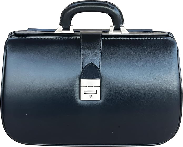 RA Bock Fine Leather Doctor Bag - Medium - Black
