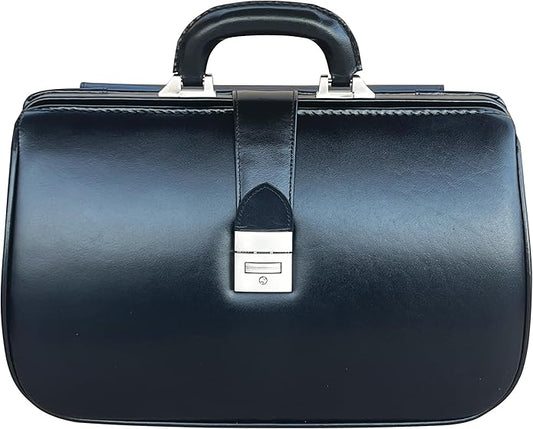 RA Bock Fine Leather Doctor Bag - Medium - Black
