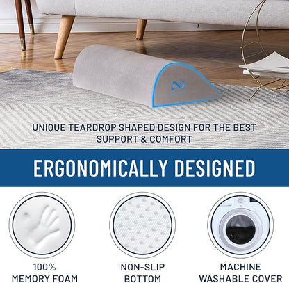 Foot Rest for Under Desk at Work - Memory Foam Office Foot Stool & Under Desk Footrest Leg Elevation Pillow for Gaming & Home Office, Supports Posture