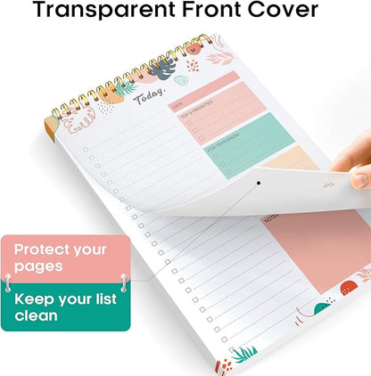 To Do List Pad - To Do List Notebook for Work with 52 Sheets, Undated Daily Planner Perfect for Daily Tasks and Goal Setting, To Do List Notepad Suitable for Office, Home and School-Blossom Grove