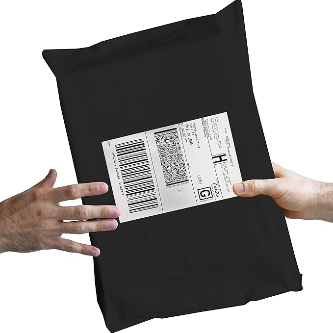 Colored Poly Mailers Pack of: (Black, 14.5" x 19" pack of 500) Be creative with your packaging with Colored mailers