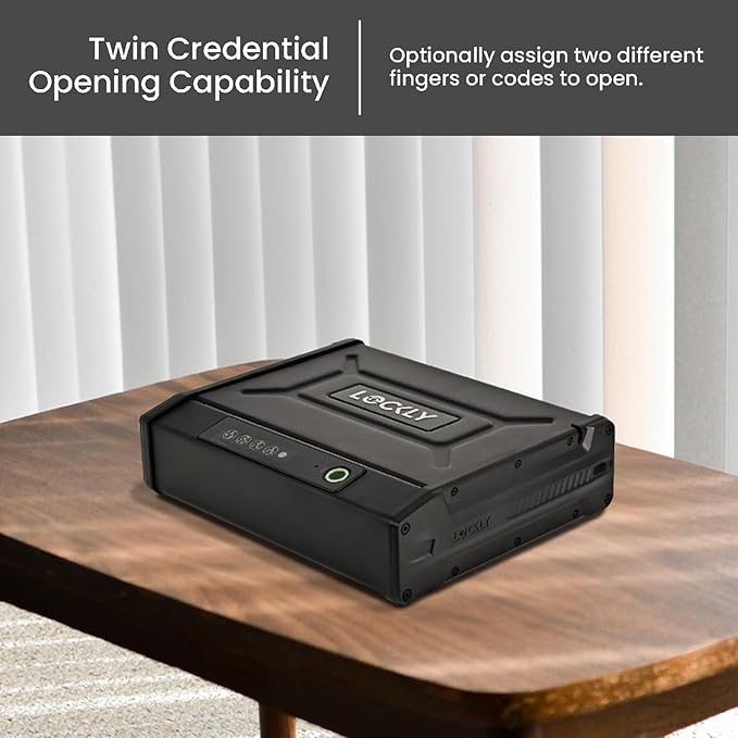 Lockly Smart Safe – Biometric Gun Safe for Handgun, Pistol Safe Fingerprint, PIN Genie® Keypad, App Control & Instant Alerts for enhanced Home and Business Security