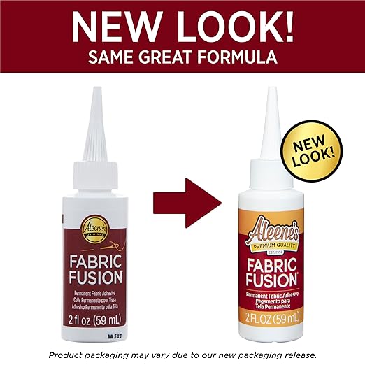 Aleene's Fusion Fabric Adhesive 2 fl oz 3-Pack, Washable Fabric Glue for Clothes, Denim, Leather, Patches, Polyester, Cotton, Fabrics, Dries Flexible