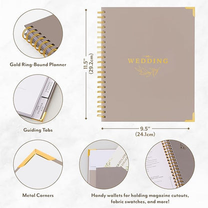 Your Perfect Day Wedding Planner for Bride - Wedding Planning Book and Organizer - Bridal Wedding Planner Notebook & Binder with Checklist & Countdown Calendar (Meadow Gold)
