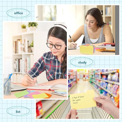 Koogel 252 PCS Tabbed Index Cards, Colorful 3 x 5 Inch Flash Card Dividers Cards Ruled Notecards with Tab for Learning Note Taking To Do List