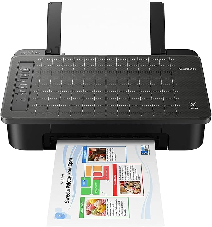 Canon TS302 Wireless, Single Function Inkjet Printer, Black, Works with Alexa