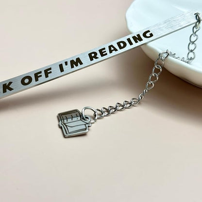 Funny Christmas Bookmarks for Women, FCK Off I'm Reading Book Gifts for Book Lovers Men Women Friends, Birthday Gift Book Mark for Reading Women Writers Teachers, Stocking Stuffers Present