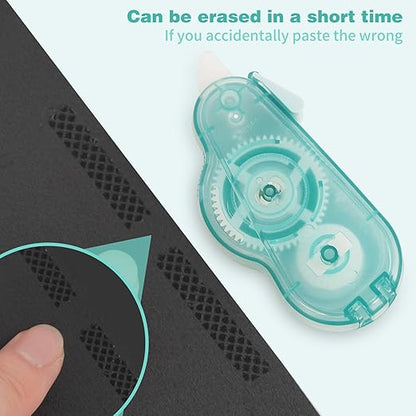 4 Pack Double Sided Tape Roller for Crafts,Adhesive Glue Runner for Scrapbooking,Journaling Home School Office Supplies,Scrapbook Tape,0.23IN x 39FT