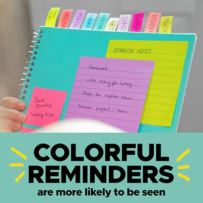 Post-it Flags Value Pack, 50/Dispenser, 4 Dispensers/Pack, 1 in Wide, Assorted Bright Colors, Includes FREE Flags + Highlighter (680-PPBGVA)