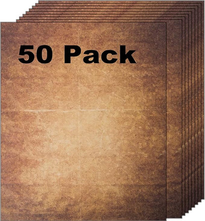 50 Pirate Scrolls Vintage Paper | Burned Edge Aged Paper | For Creating Treasure Map, Timeless Writing, Drawing, Scrapbooking Projects | Ink Jet and Laser Printer Friendly | 8.5 x 11 Inch (50 Sheets)