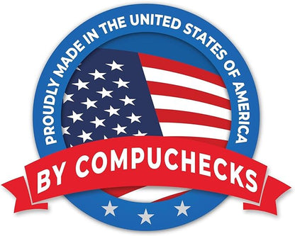 Compuchecks Check on Top Blank Check Paper - 1000 Pack, Quick-Books & Laser Printer Compatible - Security Business Checks with Voucher - 8.5" x 11" Brown Diamond