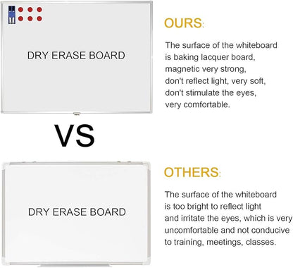 H-Qprobd Rolling Whiteboard with Stand 48"x36" Double-Sided Mobile Magnetic Dry Erase Board on Wheels for Home, Office & School