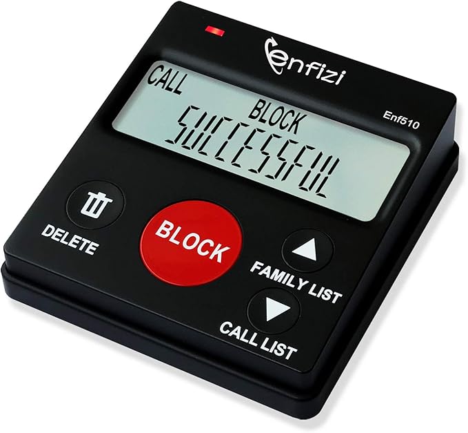 Enf510 Call Blocker for Landline Phones/Answering Machine/Home Cordless Phones, Works with All Analog Telephones, Block unwanted Calls