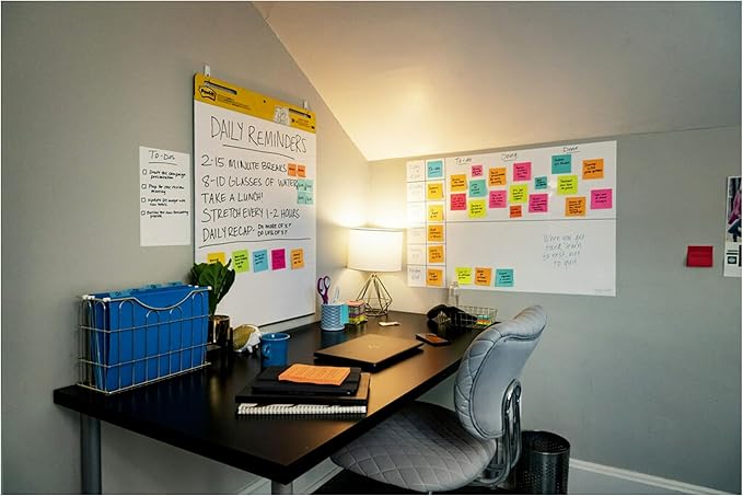 Post-it Super Sticky Easel Pad 25 x 30 Inches 30 Sheets/Pad 2 Pads (560) Large White Grid Premium Self Stick Flip Chart Paper Super Sticking Power