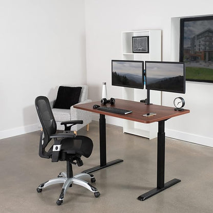 VIVO Universal 48 x 30 inch Solid One-Piece Table Top for Standard and Sit to Stand Height Adjustable Home and Office Desk Frames, Dark Walnut, DESK-TOP48-30D