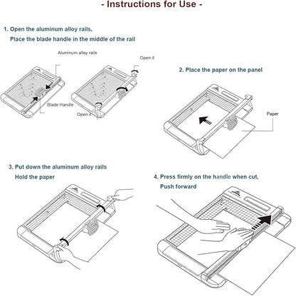 Jielisi 3-Way 12.6 Inch (A4 size) Rotary Trimmer Cutter Perforate & Scallop