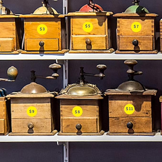 1200 Pieces 0.75 Inch Round Color Coding Label Garage Sale Stickers Yard Sale Price Stickers Permanent Adhesive Dots Stickers,Easily Writable with Perforation Line (Fluorescent Yellow)