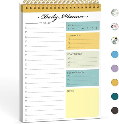 To Do List Notepad, To Do List Notebook for Work with 52 Undated Sheets, Daily To Do List Planner, Checklist Organizer Notebook for Office, Home and School- Yellow