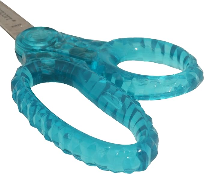 Westcott 5" GEM Crystal-Design Safety Scissors 12pk, Pointed-Tip for Kids Aged 6-8 - Scissors for School, Craft, Home, DIY, Classroom - Assorted Colors