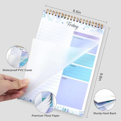 To Do List Notepad - To Do List Notebook for Work with 52 Sheets, 6.5" x 9.8" Checklist Productivity Organizer with Hourly Schedule for Task Management-Violet