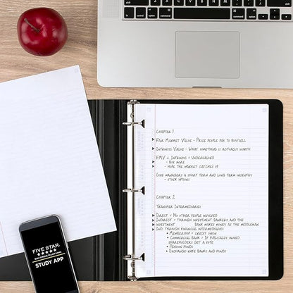 Five Star Loose Leaf Paper + Study App, Notebook Paper, Graph Ruled Paper, 8-1/2" x 11", 80 Sheets, Reinforced Filler Paper, Fights Ink Bleed (170122)