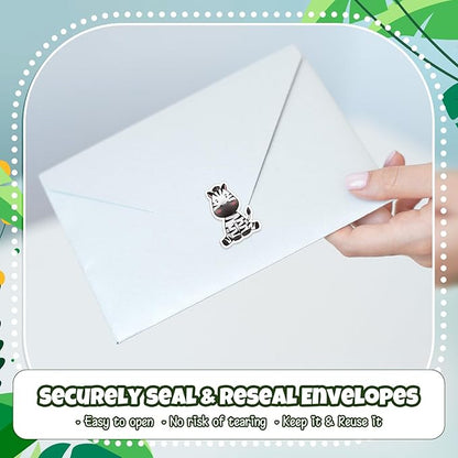 1 Roll Animal Stickers Reward Cute Space Stickers Office Supplies Incentives Sticker Animal Party Favor Decal, 500 Pcs Each Roll(Jungle Animal)