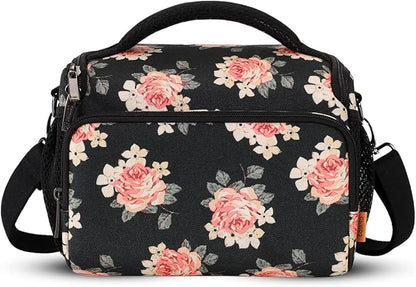 DOMISO Camera Bag Case Waterproof Anti-shock Shoulder Bag, Flower