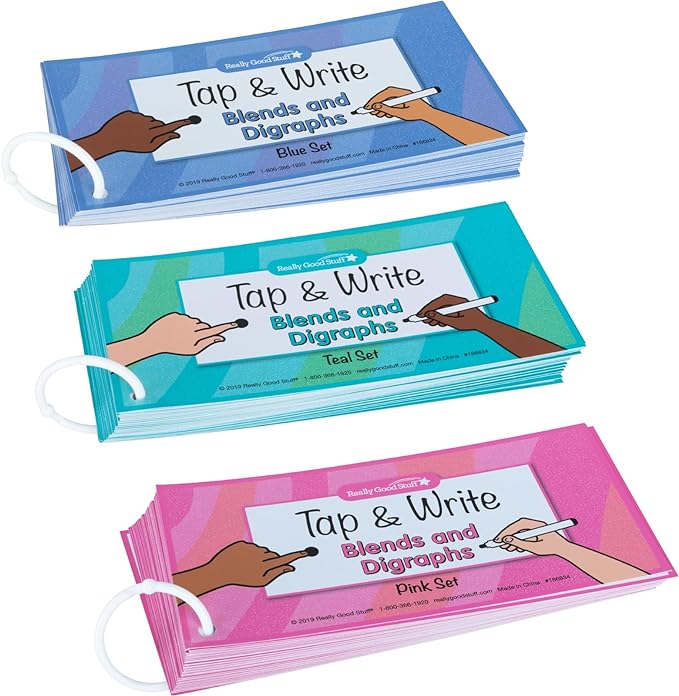 Really Good Stuff Tap and Write Blends and Digraphs - 124 Cards