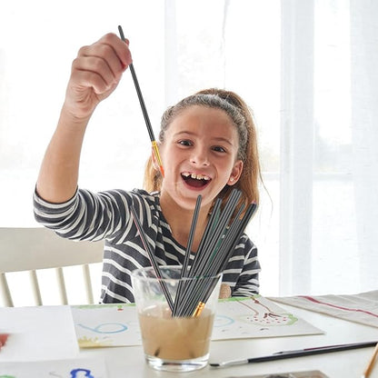 ESRICH Acrylic Paint Brushes Set, 20 Packs / 200 Pcs Nylon Hair Paint Brushes,Paint Brush Set Suitable for Oil,Watercolor,Rock Body Face Art, Kids Adult Perfect Art Painting Craft Paint Brush Kits.