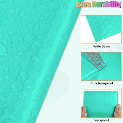 8.5 x 12 Inch Padded Envelope 30 Pack, Self-Seal Poly Bubble Mailers, Waterproof Shipping Bags for Small Business, Teal
