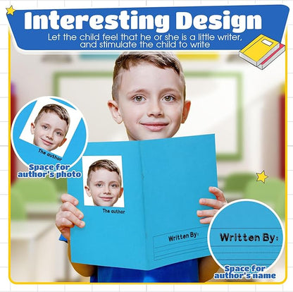 Henoyso 12 Pcs Primary Composition Notebook K-2 9 3/4 x 7 1/2 Inch Primary Journal Blank Writing Book for Kid to Write Draw and Journal 60 Page Notebook Back to School Supplies (Mixed Color)