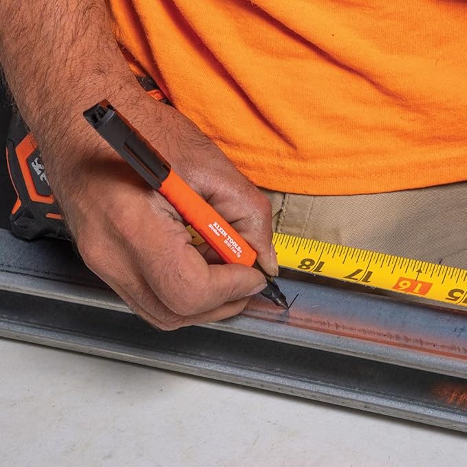 Klein Tools 8610112 Skribes Fine Tip Permanent Markers, Professional-Grade Ink, Multi-Surface Jobsite Marker for Wet, Dry and Oily Surfaces, Black, 12-Pack