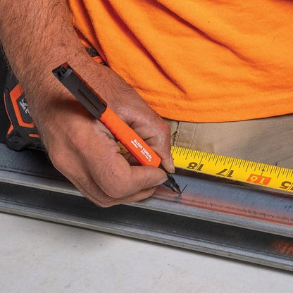 Klein Tools 8610112 Skribes Fine Tip Permanent Markers, Professional-Grade Ink, Multi-Surface Jobsite Marker for Wet, Dry and Oily Surfaces, Black, 12-Pack