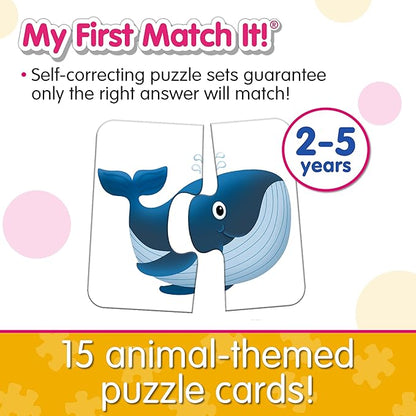 The Learning Journey: My First Match It! - Head and Tails - 15 Self-Correcting Animal Memory Matching Puzzles Games - Educational Activities for Learning - Preschoolers Age 2-5 - Award Winning Toys